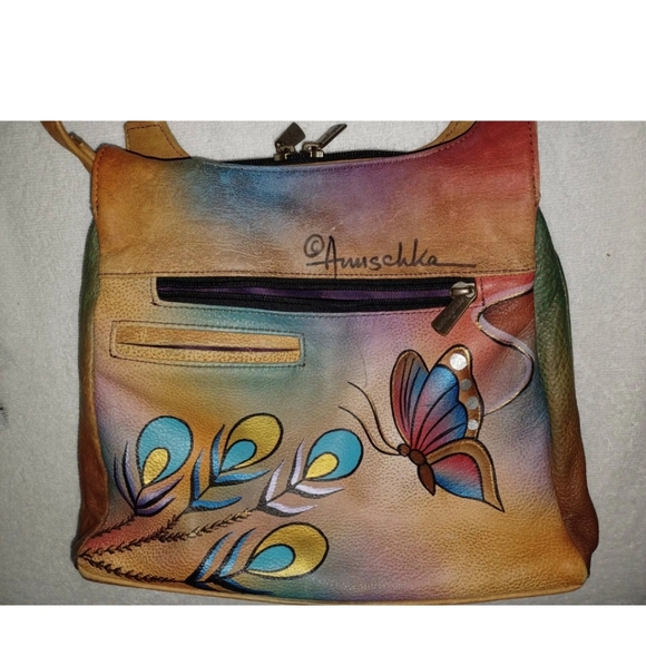 ANUSHKA HAND PAINTED BEAUTIFUL BAG W WALLET. - Picture 2 of 16